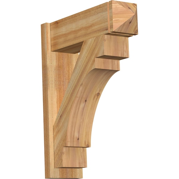 Ekena Millwork Merced Arts & Crafts Rough Sawn Outlooker, Western Red Cedar, 8"W x 26"D x 32"H OUT08X26X32MRC03RWR - main